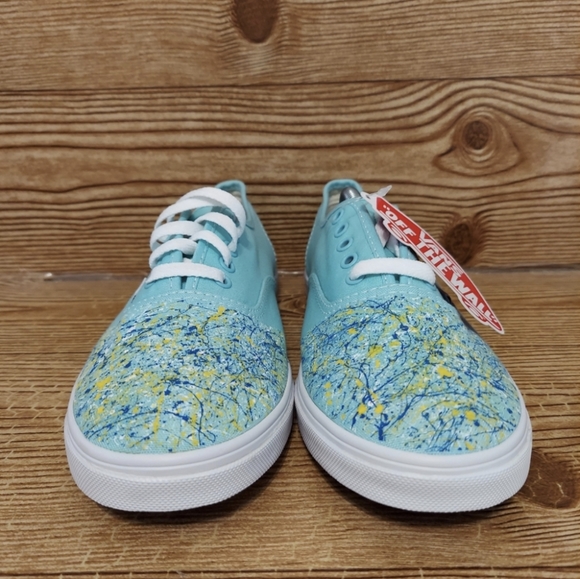 Sold NWT Vans Authentic Custom Splatter Paint Sneakers - Women's 9/Men's 7.5 - Picture 5 of 11